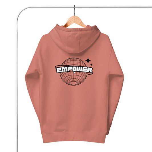 Men's Dusty Rose Empower X Universe Front & Back Print Hoodie