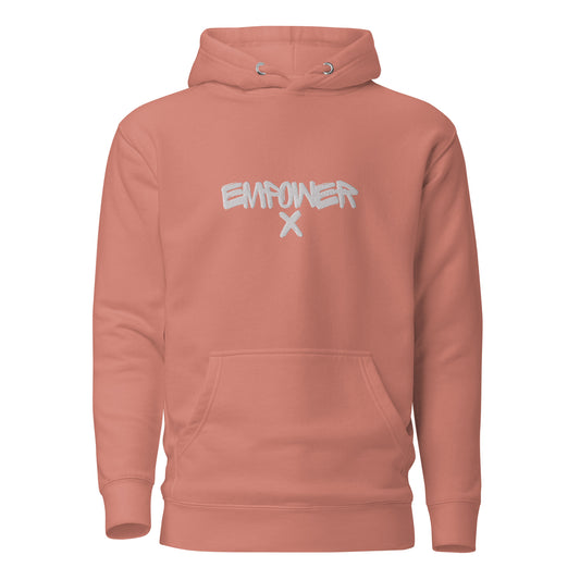Dusty Rose Mens Empower X First Edition Series Embroidered Hoodie