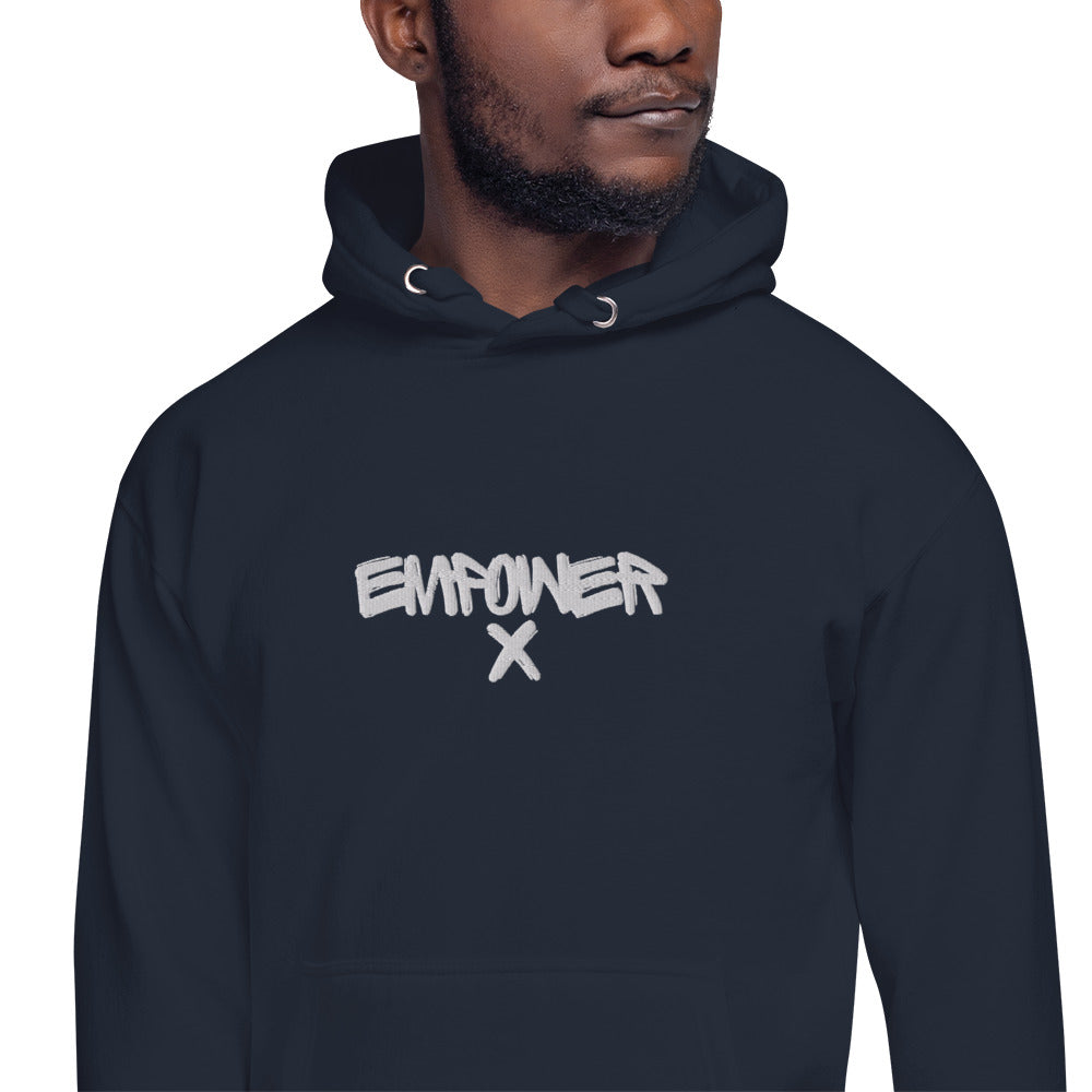Navy Mens Empower X First Edition Series Embroidered Hoodie