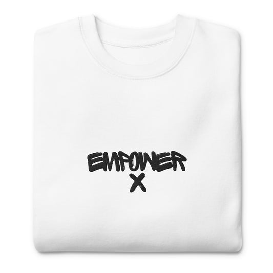 White Women's Empower X First Edition Series Embroidered Sweatshirt Jumper